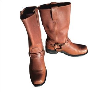 MASTERSON HARNESS WOMENS BROWN LEATHER BOOTS 7.5M  RB2501W NEW  WITHOUT BOX